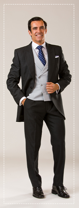 Traje de novio Gris Marengo