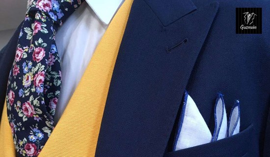 Formas de ponerse un pañuelo de bolsillo en los trajes de etiqueta
